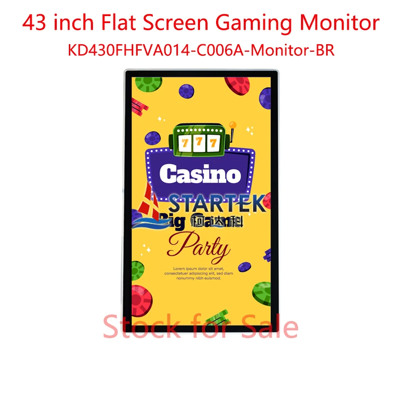 43 Inch 1920x1080 Flat Screen Capacitive Touch Monitor with Running LED Support Linux Android HDMI/VGA/DP Interface