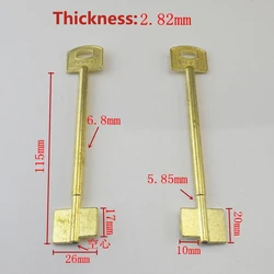 1PC Hollow Safety Cabinet Key Embryo Double Flagpole Key Special-Shaped Key Embryo