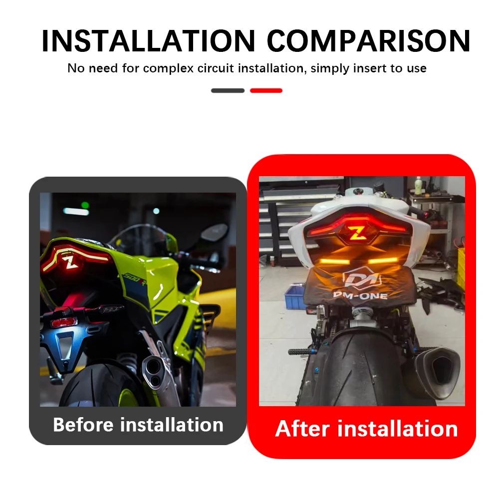 Motorcycle For ZXJC ZXMOTO 500RR 820RR Accessories License Plate