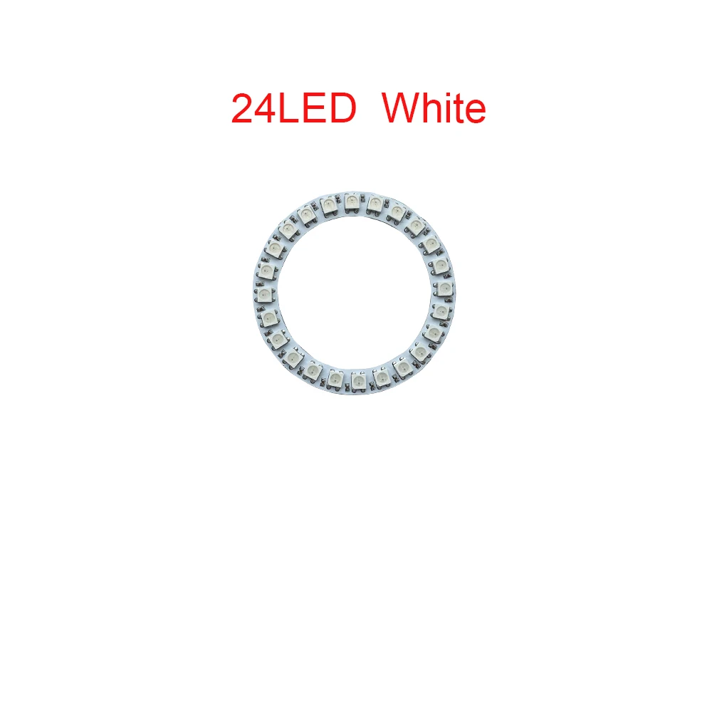 WS2812B عنونة Led بكسل الدائري 8/16/24/35/45/60 المصابيح WS2812 5050 RGB Led ديود حلقة اللون IC المدمج في LED