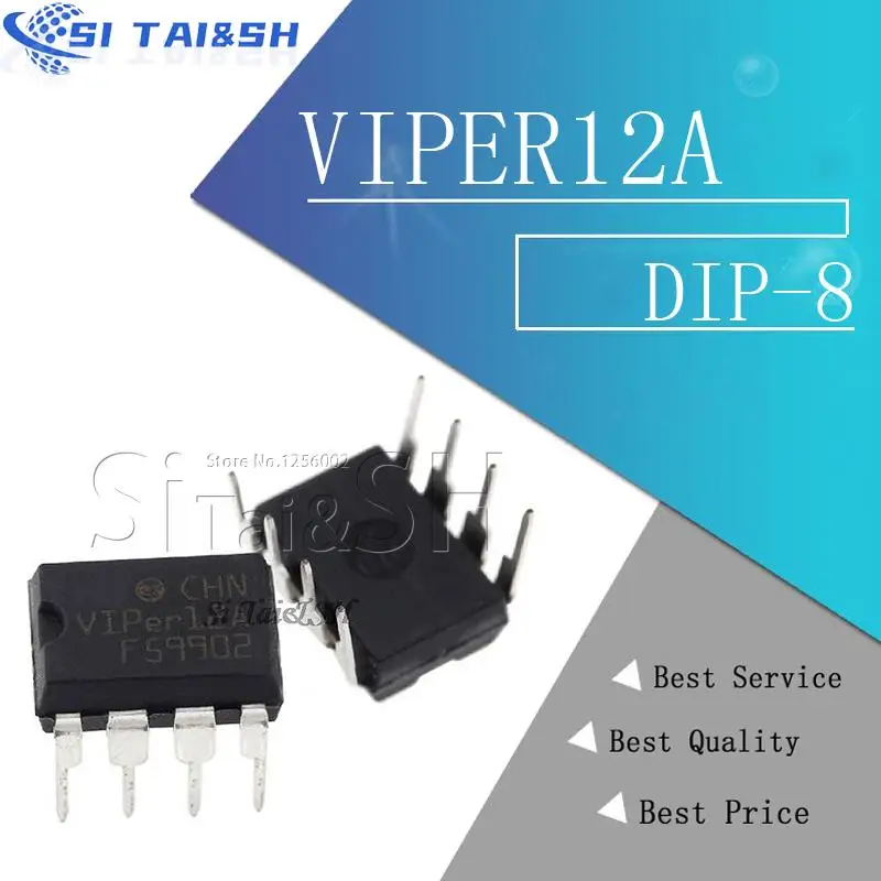 10PCS VIPER12A DIP8 VIPER12 DIP 12A DIP-8 new and original IC