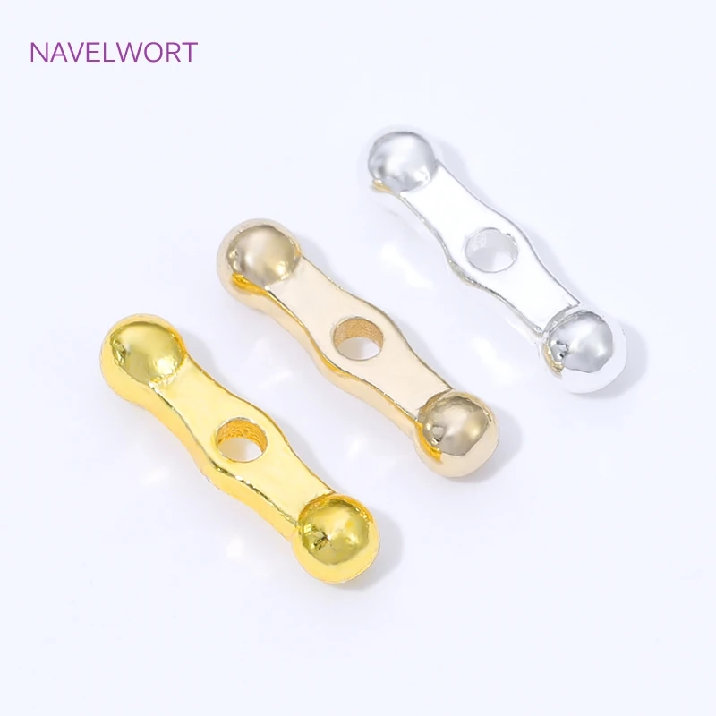 فاصل خرز مطلي بالذهب عيار 18 قيراط للسوار، شريط فاصل نحاسي، فاصل للخرز، صناعة المجوهرات بنفسك، مواد للمجوهرات