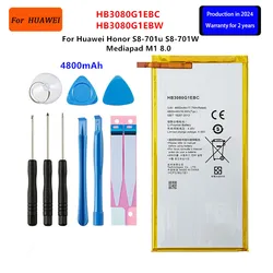 100% Orginal HB3080G1EBC/HB3080G1EBW Tablet 4800mAh Battery For Huawei Honor S8-701u Honor S8-701W Mediapad M1 8.0 +Tools