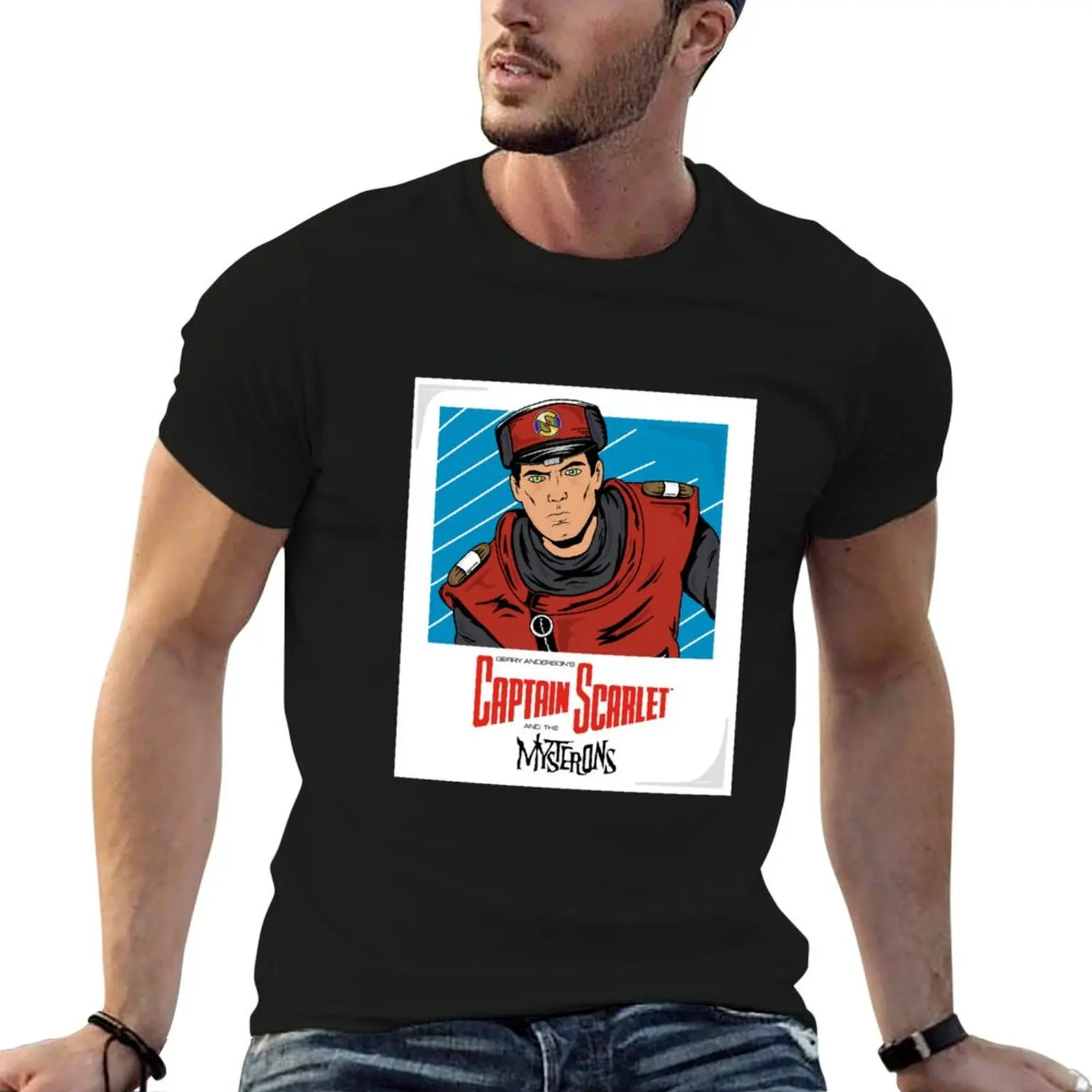 

Captain Scarlet - Photo - Fanart T-Shirt rapper graphic tees sublime Aesthetic clothing T-shirts for men cotton