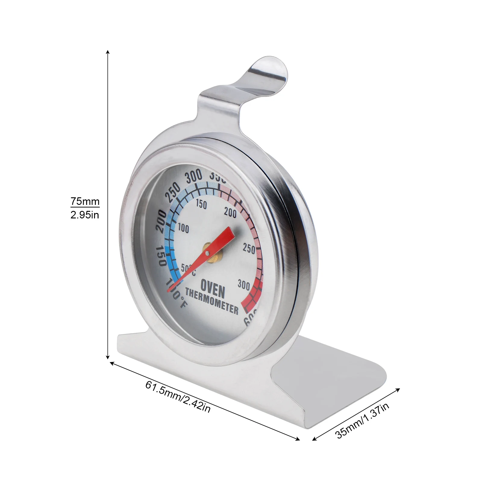 2pcs 50 to 300 Degree Centigrade Oven Thermometer Stainless Steel Baking BBQ Cooking Meat Food Temperature Measurement
