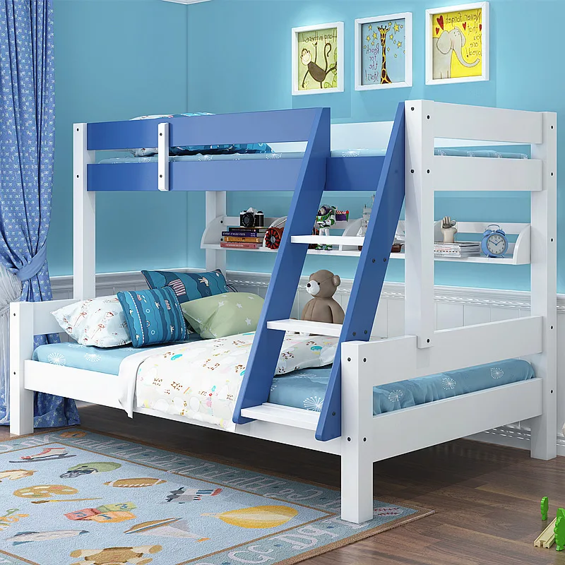 

Modern High and Low Solid Wood Children's Bed Soft Style Student Dormitory Bed with Stylish Design for Gifts