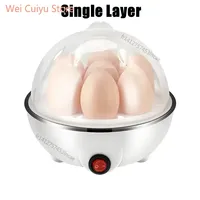 Multifunctional Electric Egg Boiler Monolayer Layer Egg Cooker Mini Steamer Kitchen Cook Breakfast Machine Breakfast Artifact