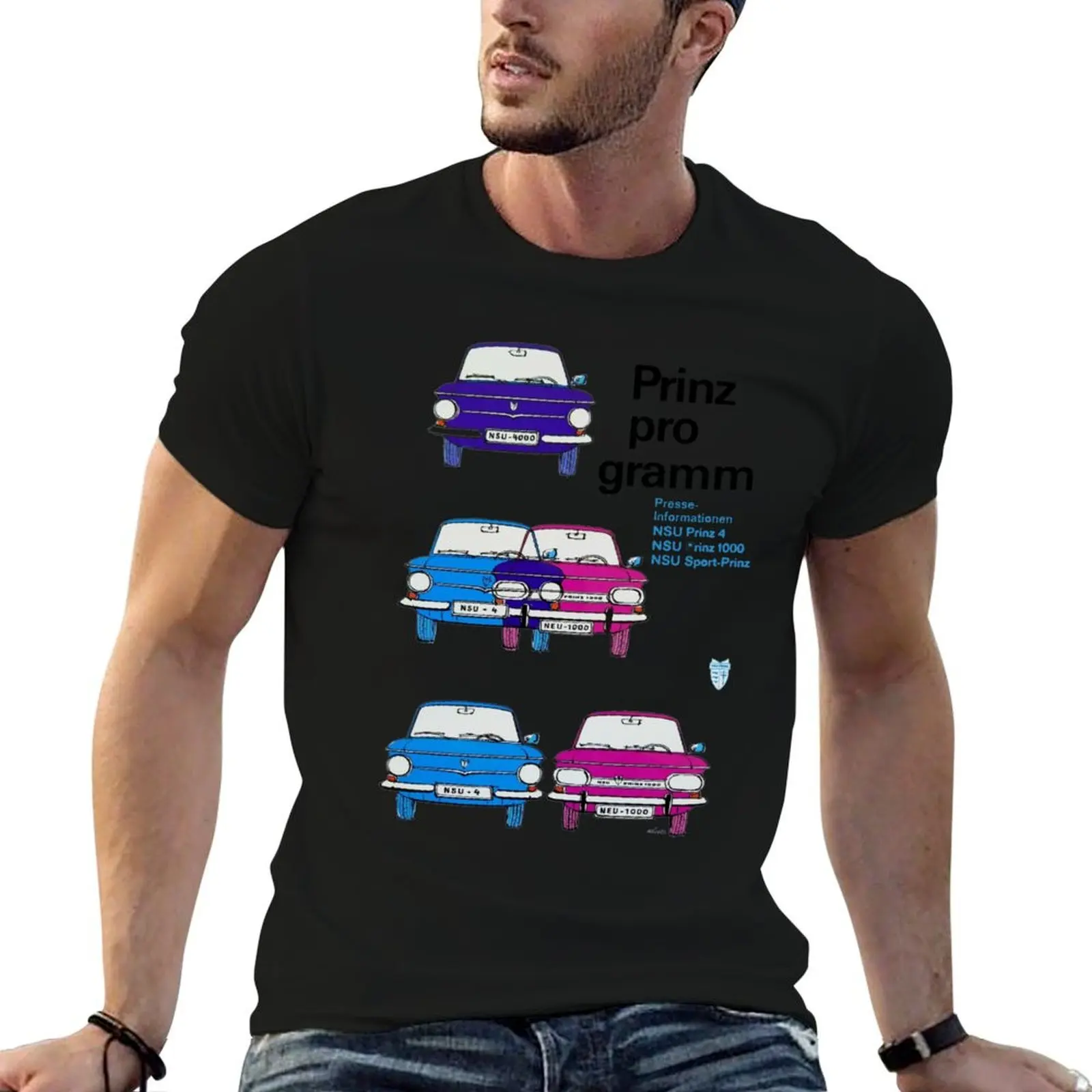 Camiseta NSU PRINZ, paquete de camisetas de algodón para hombre, camisetas 100% de algodón para hombre, camiseta ajustada