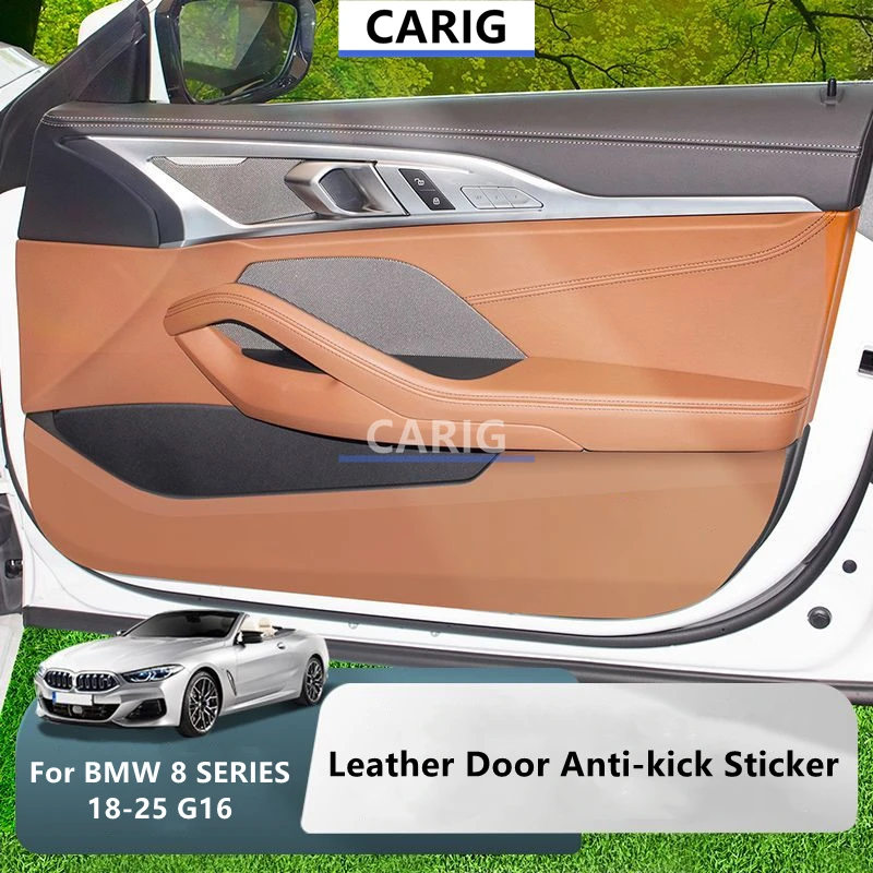 For BMW 8 SERIES 18-25 G16 Leather Door Anti-kick Sticker Modified Car Interior Protection Modification Accessories Refit