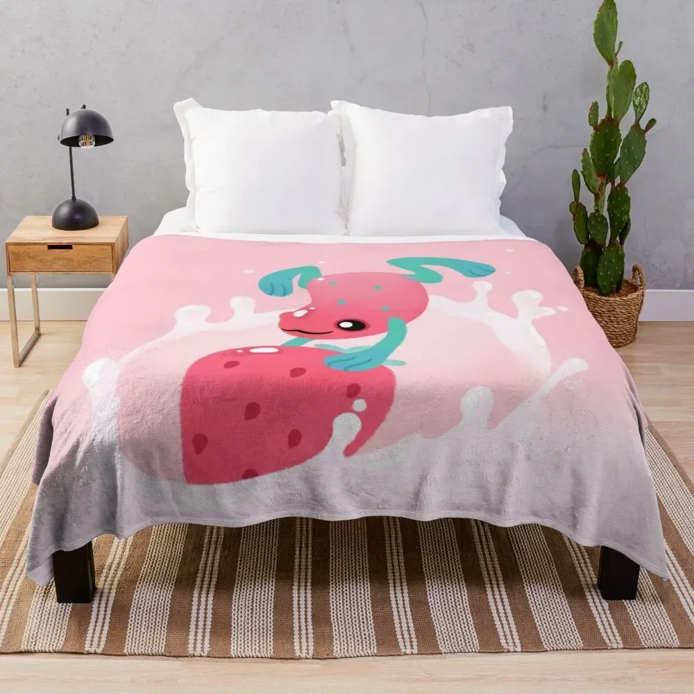 Strawberry poison milk 1 Throw Blanket Travel for sofa Thins Blankets