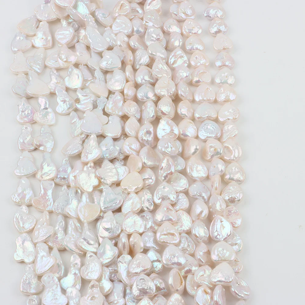 

Жемчуг POSHOPS 12-14 мм, натуральный пресноводный, россыпью, в форме сердца, барочный, для изготовления украшений, ожерелья, браслета, нить 40 см