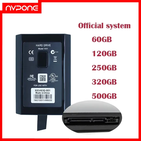 HDD 내부 슬림 게임 콘솔 하드 드라이브 디스크 박스 Microsoft XBOX 360 Slim 320GB 250GB 60GB 120GB 500GB 하드 디스크