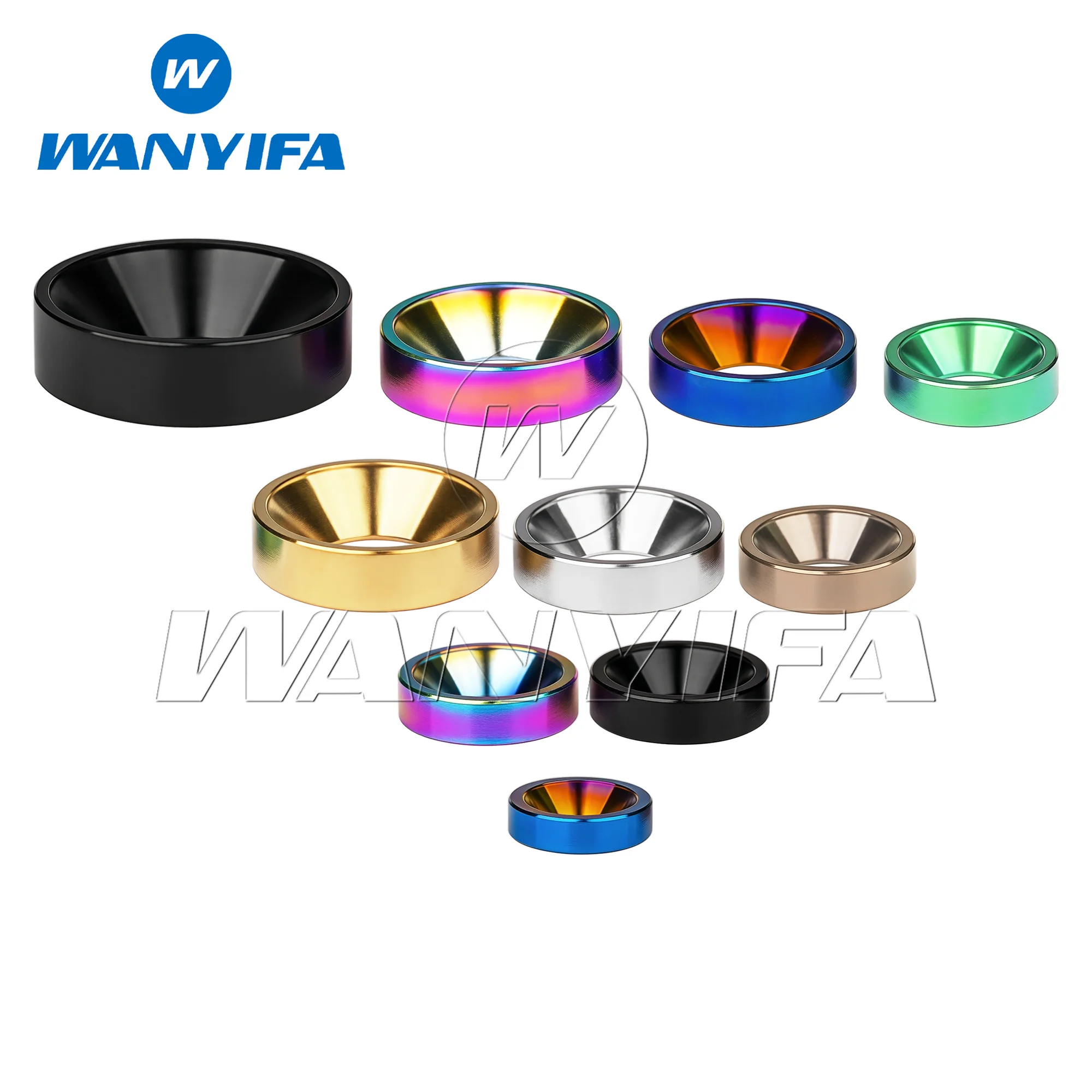 Wanyifa Titanium Alloy Countersunk Washers M3/M4/M5/M6/M8 Anodized Seat Washer and Corrosion-Resistant for Bicycle Modification