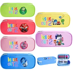 Disney Inside Out 2 Pencil Case Student Product Girl Boy Pen Case Bag Cartoon Large Capacity Pencil Box Pouch Stationery Supplie