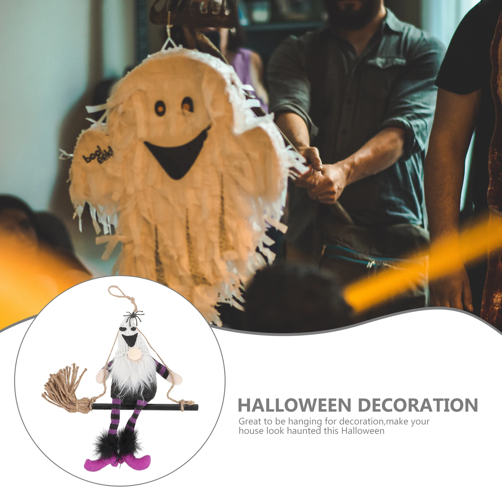 

Halloween Decoration Witch's Broom Ornament Indoor and Outdoor Decorations Large