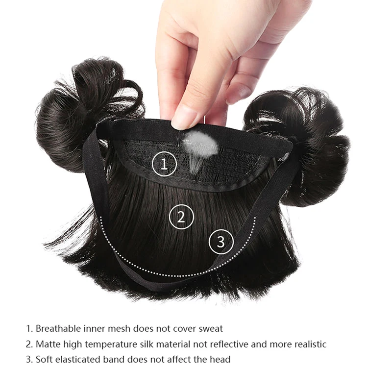 Baby Wig Braid Hairband wig for kids baby headband baby hair Children Fake Bangs Head Buckle COS Hair Accessories Baby