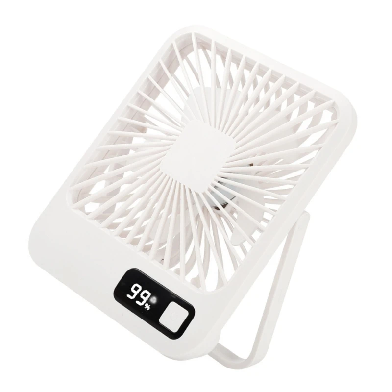 Портативный вентилятор, настольный вентилятор, перезаряжаемый, 5 скоростей, тихий, складной, стоячий охлаждающий вентилятор для