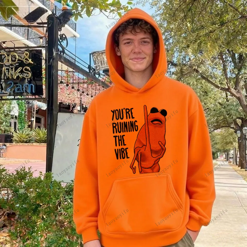 سويت شيرت ماركوس ذا وورم مضحك ميمي برين روت هوديي ملابس رائجة جديدة تصميم مشترك بدلة رياضية بكتف منسدل