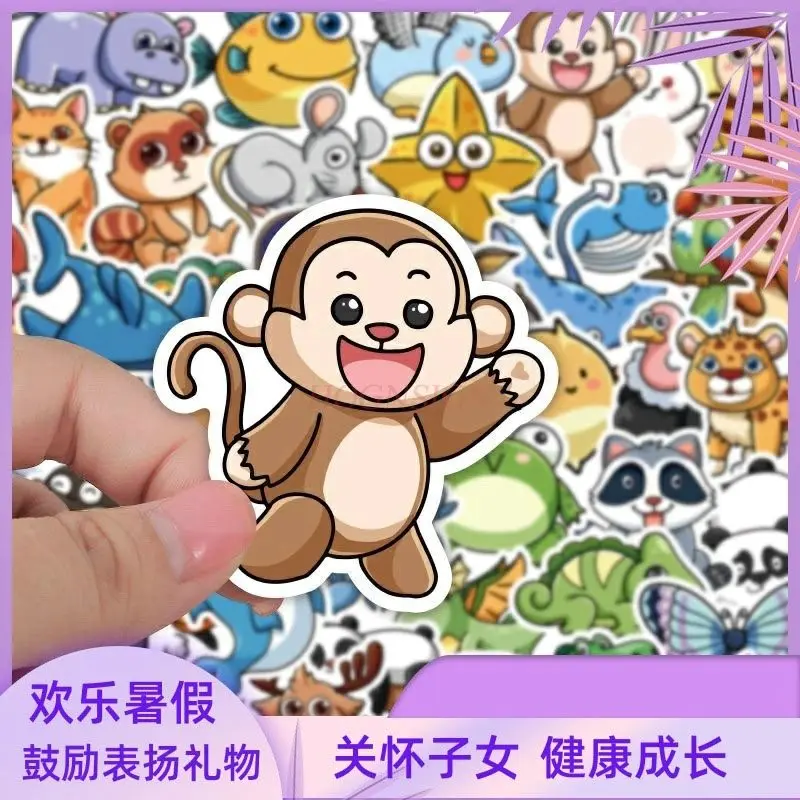 

1 комплект декоративных наклеек с мультяшными животными