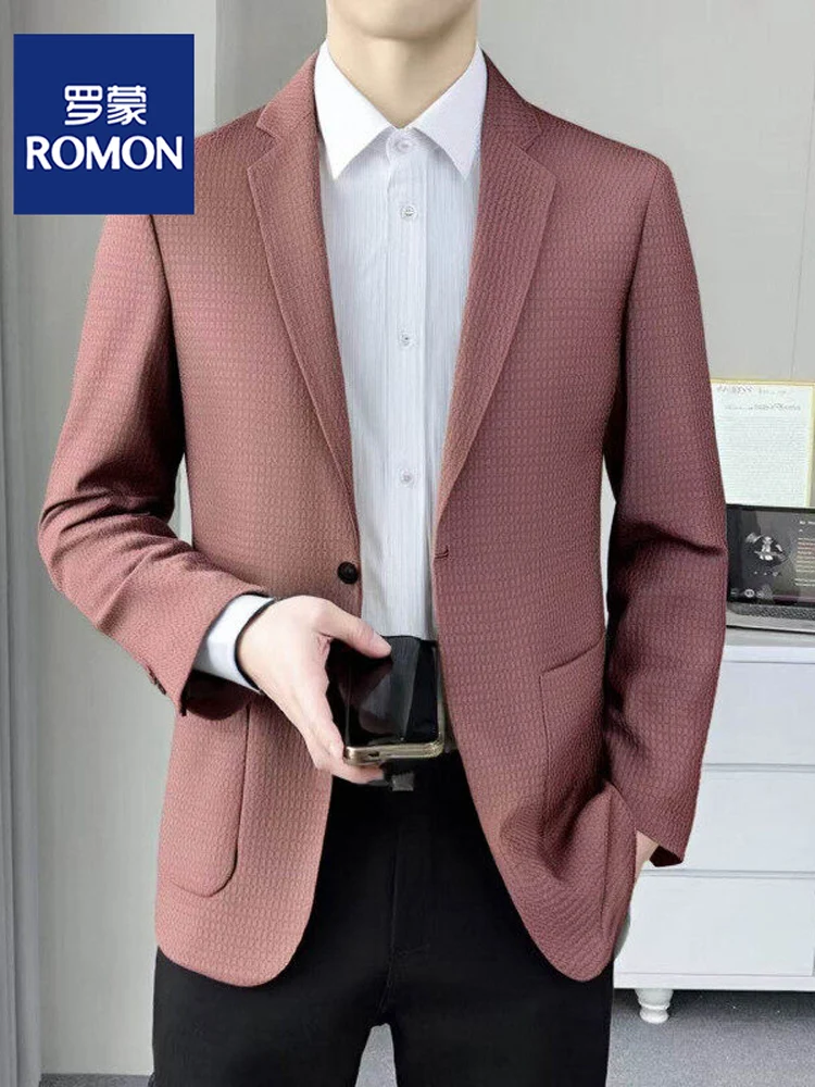 

Lormen Heavyweight Ice Silk Single-breasted Men's Jaet Ultra-thin Breathable Summer Busin Casual Suit Lightweight