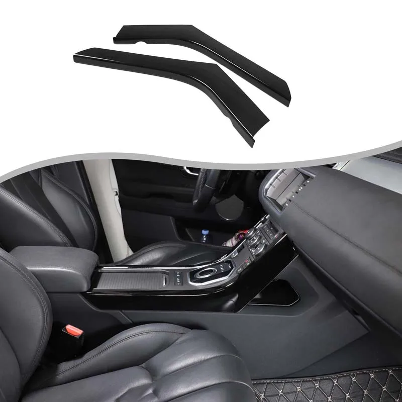 

Для Land Rover Evoque 2012-2018 ABS черный автомобильный центр управления боковая декоративная полоса наклейка аксессуары для защиты салона автомобиля