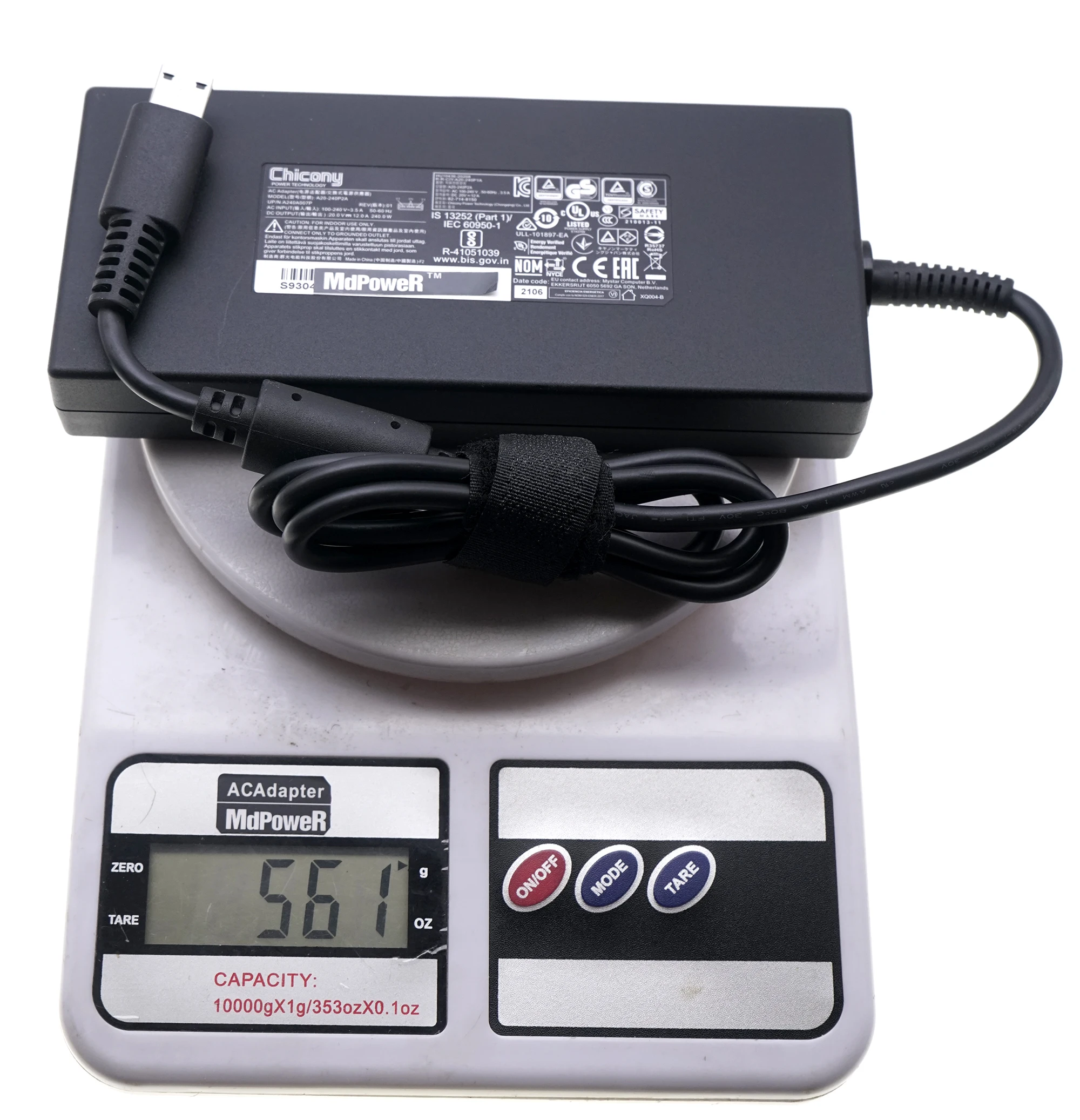 

Chicony A20-240P2A 20V 12A 240W Power Supply AC Adapter For MSI GE66 GE76 GE77 Vector GP76 WE76 Stealth GS77 Charger