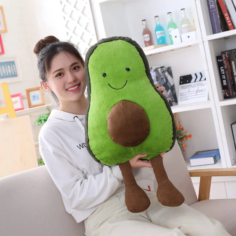 45cm adorável fruta vegetal comida sorriso abacate boneca de pelúcia brinquedo macio carro sofá travesseiro almofada decoração do quarto ornamento crianças presente