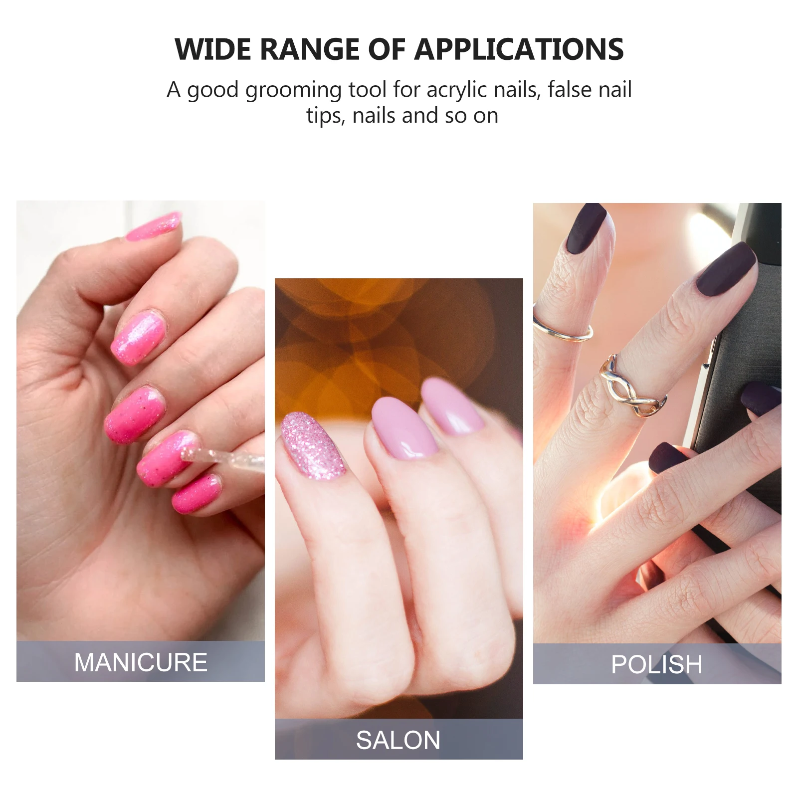 

10pcs Double Sided Nail File Lightweight Sponge Block for Manicure Pedicure Shaping Filing Nails Home Travel Salon Use Nail