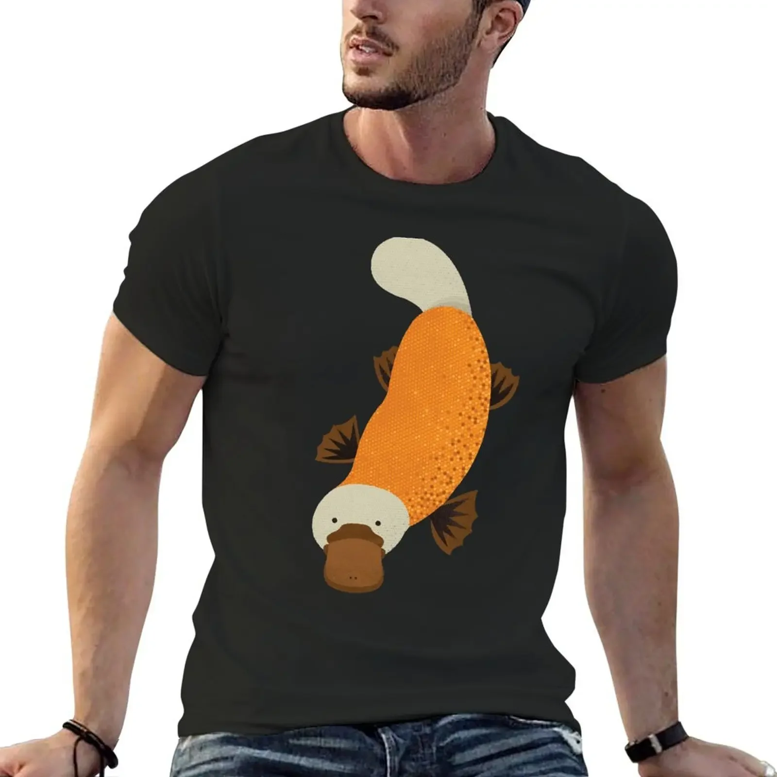 Whimsy Platypus T-Shirt quick drying cute tops summer tops sports fans men tshirt