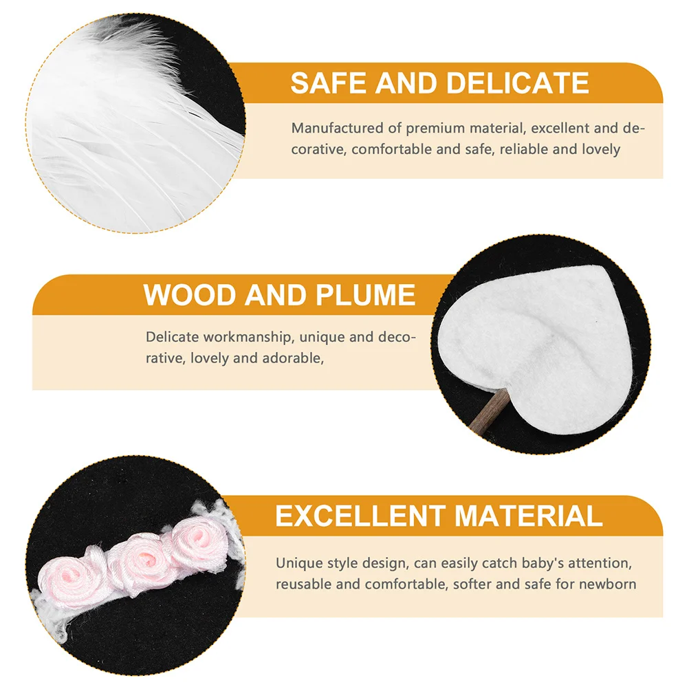 

10pcs Cupid Wings Set Photography Props Photoshoot Accessories For Valentine'S Day Cosplay Costume