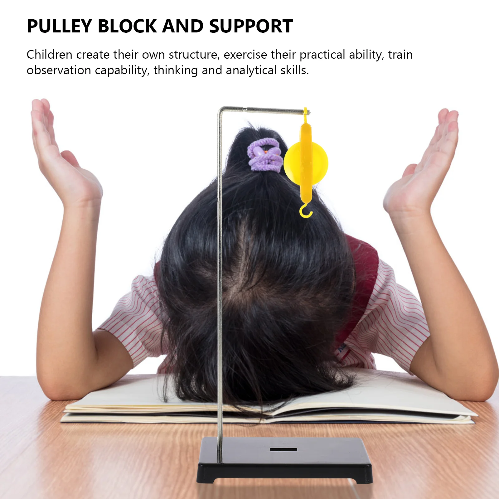 

1Set Physics Experiment Pulley Block Sturdy Plastic Holder Educational Supplies Mechanical Advantage Conservation Energy