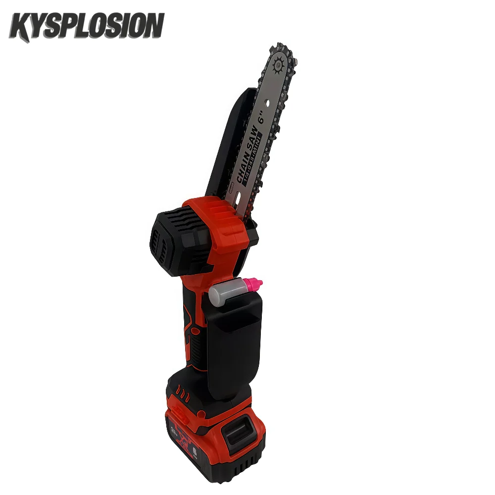 

Brushless 6 Inch Electric Chain Saw Cordless Handheld Saw Garden Logging Wood Chainsaw Cutting Tool for Milwaukee M18 battery