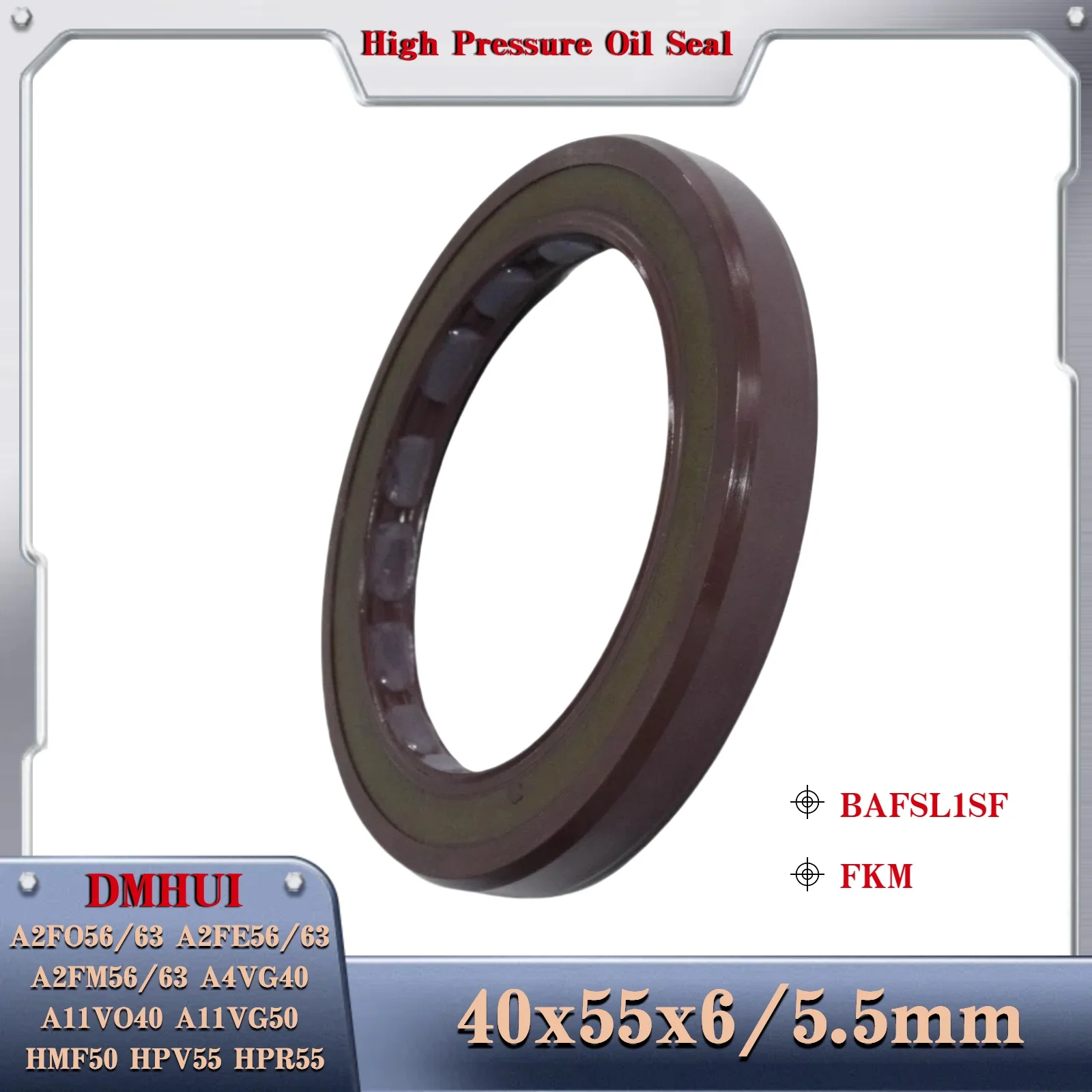 

Shaft oil seal 40x55x6/5.5 For Rexroth A2FO56/63.A2FE56/63.A2FM56/63.A4VG40.A11V40 Hydraulic pump LINDE HMF50.HPV55