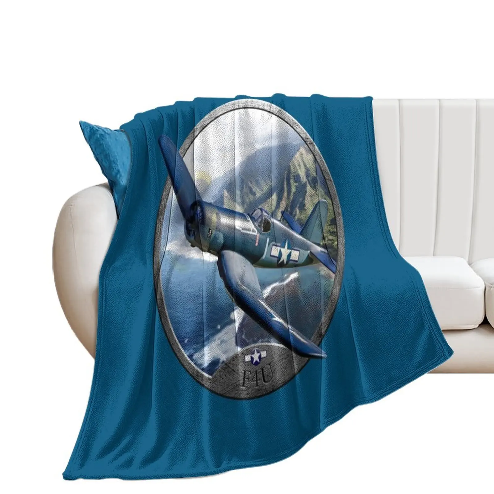 

F4U Corsair Throw Blanket Nap Decorative Throw Travel Decorative Beds Blankets