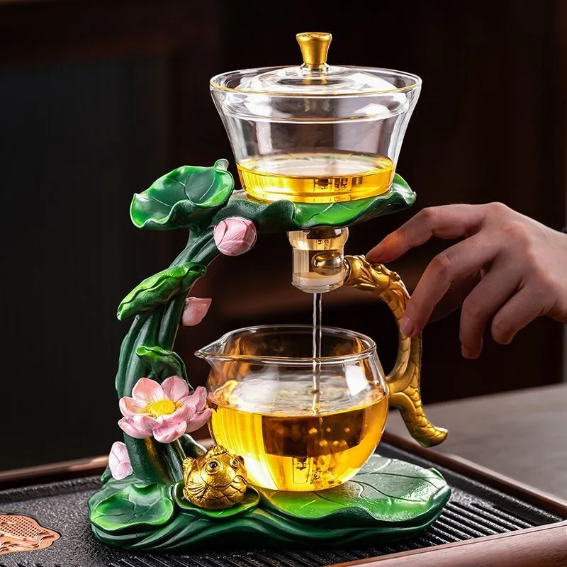 

Стеклянный автоматический чайный сервиз, чайник, бытовой светильник, роскошный высококачественный магнитный пузырьковый чайник