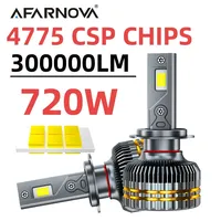 Afarnova LED Headlight H11 H4 720W 4775 CSP Chips 300000LM H7 H8 H9 H11 9005 9006 9007 H1 H3 Led Lights for Car 6000K 12V