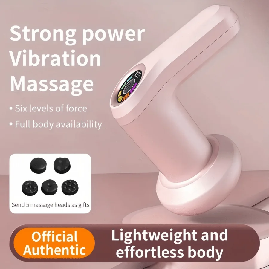 Massager, Multi-Functional Vibration Massager With 5 Massage Heads, Handheld And Portable, Effectively Relaxes Muscles, Relieves Stress, Burns Body And Abdominal Fat, And Sculpts A Perfect Figure. Suitable For The Whole Body, It's The Best Choice For Home view 6
