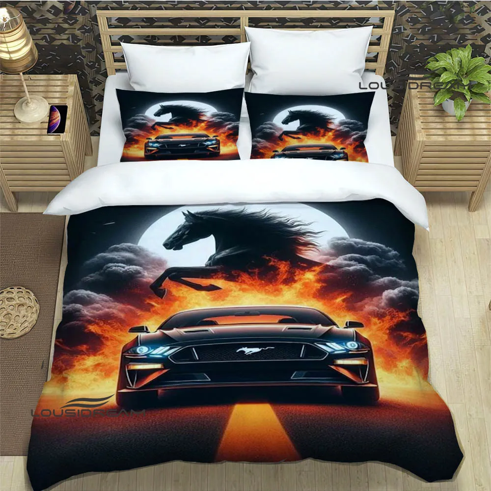 3D M-Mustang car logo Bedding Sets exquisite bed supplies set duvet cover bed comforter set bedding set luxury birthday gift