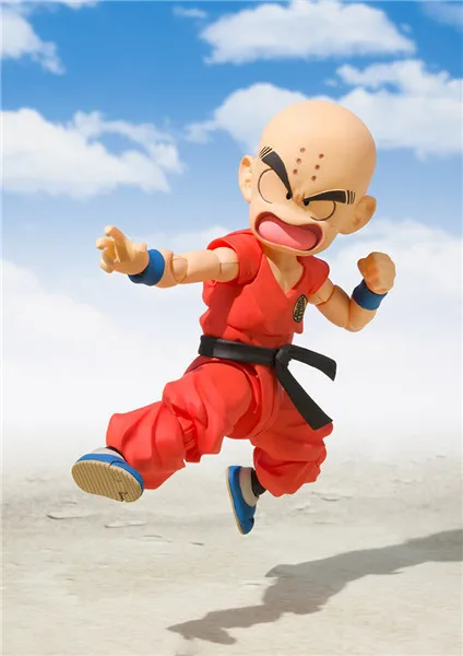 SHF Ainme Dragon Ball Infanzia Krillin Goku Super Saiyan Action Figure Collection Modello Giocattoli Regali di Natale di Capodanno 10 cm