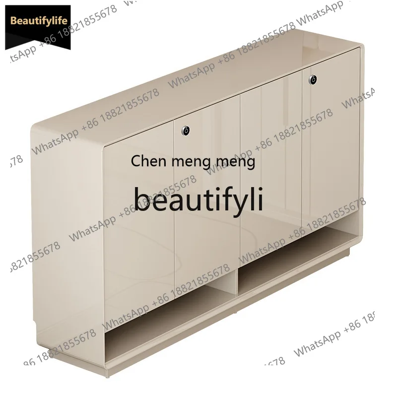 X AA85 Doorway Lockable Shoe Cabinet for Home Use, Large Capacity Outdoor Hallway Storage for Elevator Entrance and Corridor