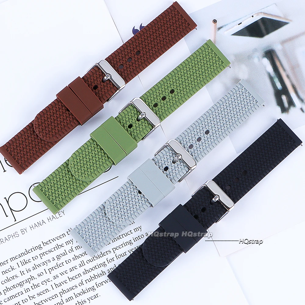 18mm 20mm 22mm 24mm Silikon Uhrenarmband Handgelenk Armband Schnellverschluss Gummi Uhrenarmband für Seiko Uhr Ersatzarmband – Detail 4