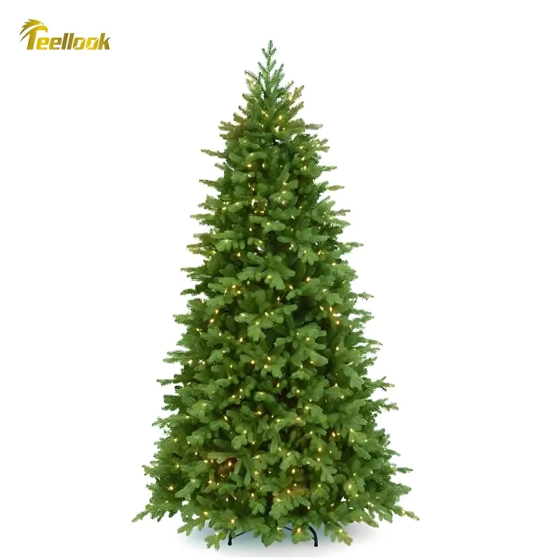 

Teellook's new PE leaf Christmas tree with LED lighting for home and school decorations during Christmas
