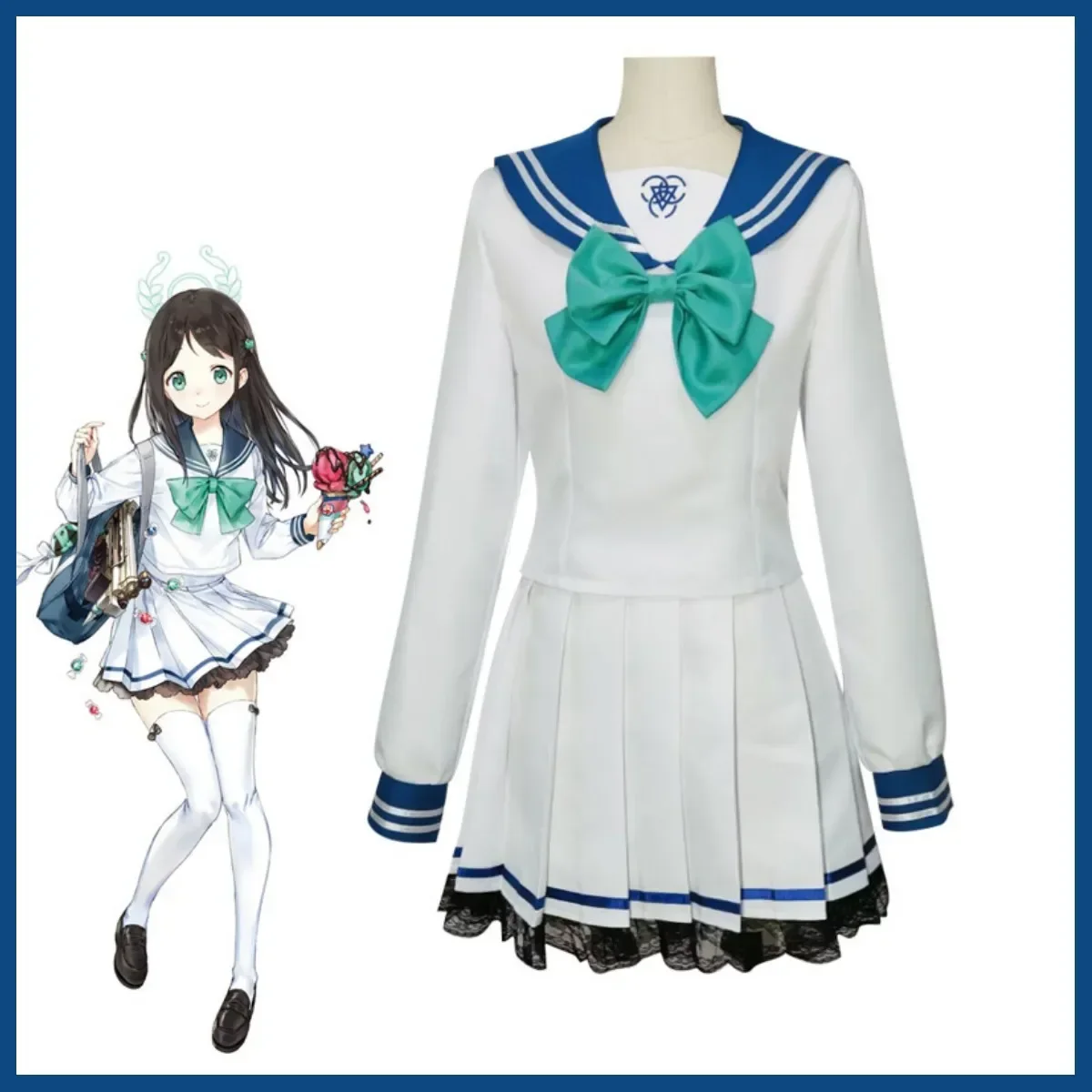 Anime Game Blue Archive Kurimura Airi Cosplay Costume, Japon, Corée du Sud, JK, Uniformes scolaires, Jupe pour femme adulte, Lovely Sailor imbibé