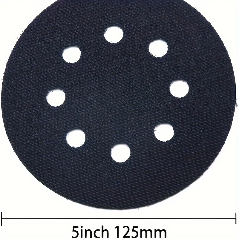 1 Peça de Almofada de Interface de Esponja Macia de 125mm com 8 Furos - Proteção contra Ruído de Impacto - Almofada de Substituição para Lixadeira