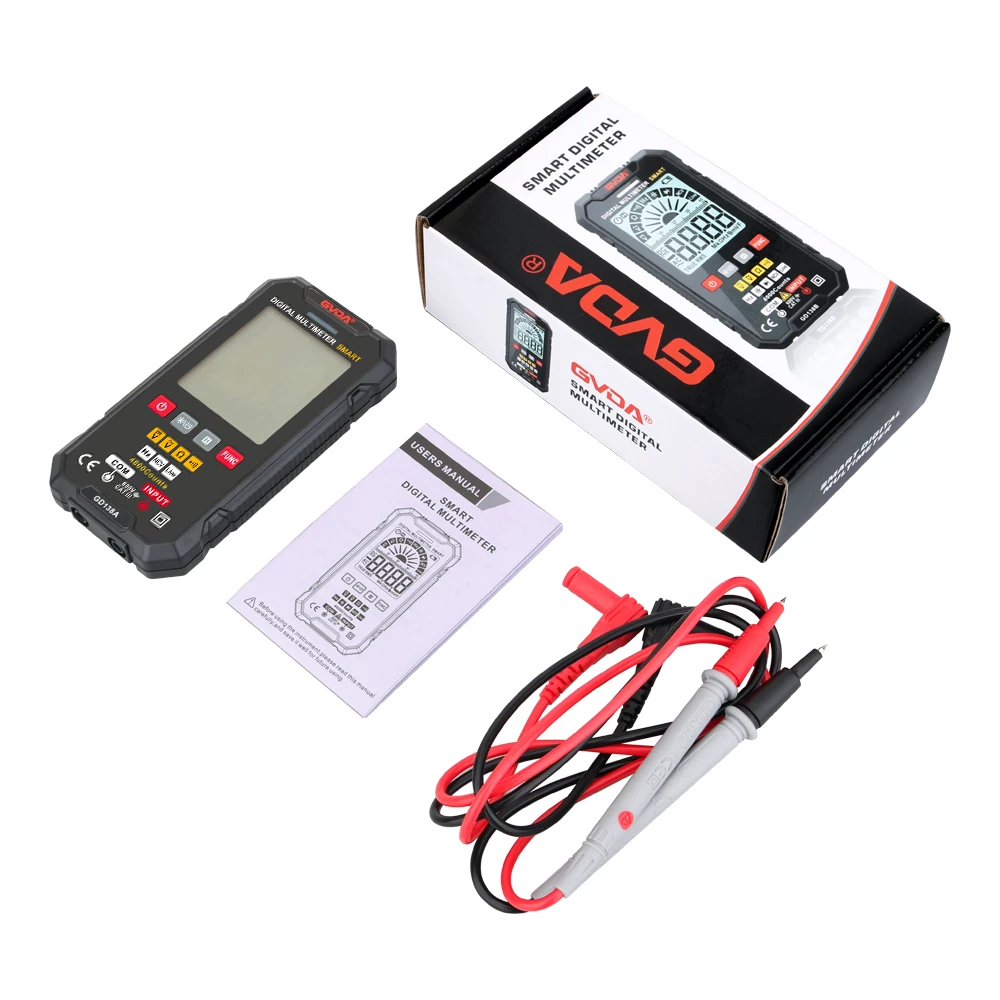 GVDA Smart Multimeter Auto Ranging True RMS NCV DC AC Voltage Tester Automatic Voltmeter Digital Multi-meter DMM Multitester