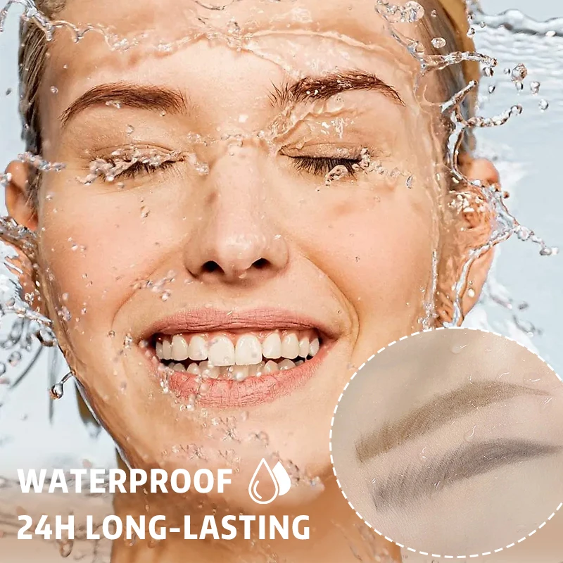 2-in-1 アイブロウ ペンシル、長持ち、防水、汗に強い、簡単に削れる、眉、自然な眉メイクを作成します。