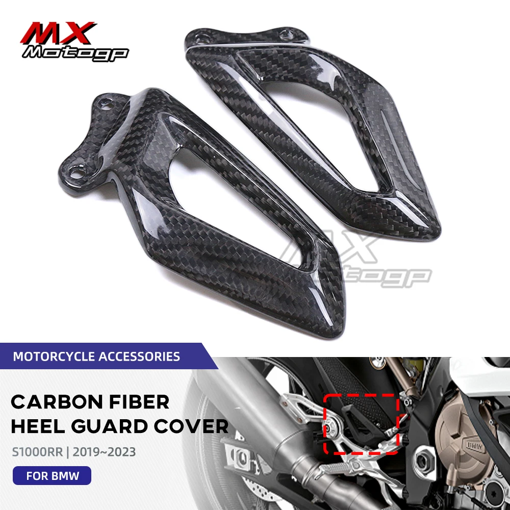 

Motorcycle Carbon Fiber Heel Guards Foot Plates Rearests Protector Fairings For BMW S1000RR S1000 RR 2019 2020 2021 2022 2023