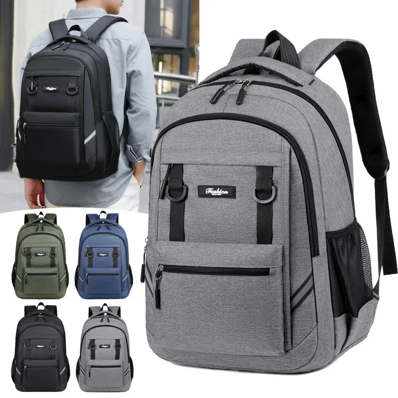 Newest Thicken Large Capacity Backpack Outdoor Travel Backpack Simple Solid Color Bag Junior High School Double Shoulder Bags