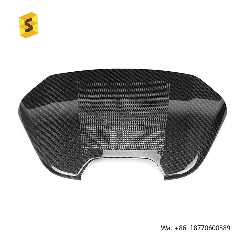 

Shasha Carbon Fiber Accessories Carbon Fiber Trim Rear Seat Center Audio Cover Car Interior Trim for Corvette C8 2020-2023s