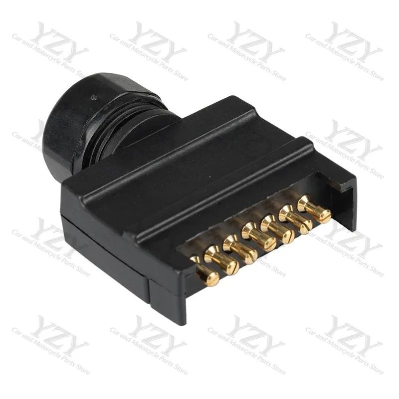 European 7-core trailer power conversion interface aluminum alloy socket 7-hole tail light brake light signal connector